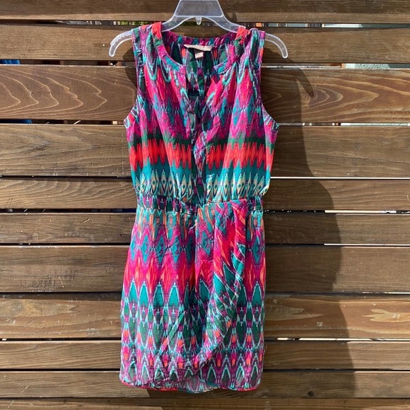 Anthropologie Charlie Jade Colorful Aztec Dress - M - Picture 3 of 8